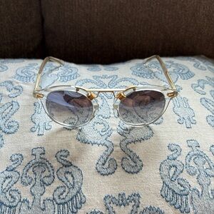 KREWE St. Louis Crystal 24K Mirrored Gold Sunglasses